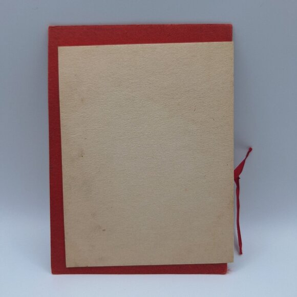 Vintage Valentine Card Cupid Heart Cutout For My Love Poem Red Handmade Layered - Picture 4 of 7